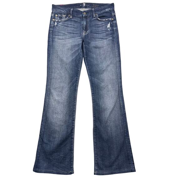 7 For All Mankind Kimmie Bootcut Jeans Dark Wash Denim Mid Rise Jeans 28 7FAM - Picture 1 of 5